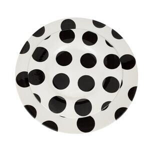 Royal Stafford England Monochrome Polka Dots Place Setting 2pc 11 & 8.5in Plates